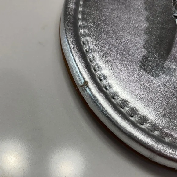 ANTONIO MELANI Metallic Silver Sandals - Picture 4 of 11